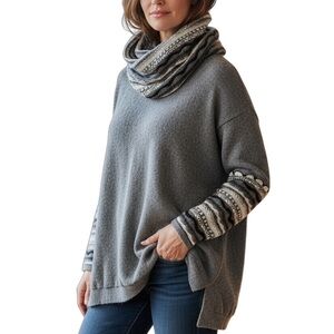 Qinti Baby Alpaca Soft Women's Cowl Neck Sweater